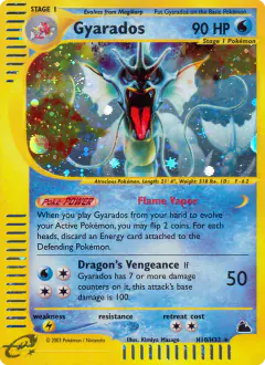 Gyarados H10/H32 Rare Holo card from Skyridge