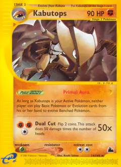 Kabutops 14/144 Rare card from Skyridge