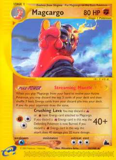 Magcargo 18/144 Rare card from Skyridge