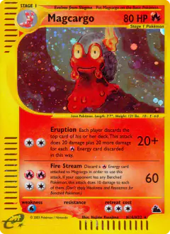 Magcargo H16/H32 Rare Holo card from Skyridge