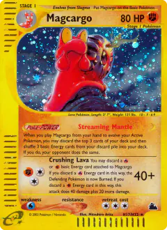 Magcargo H17/H32 Rare Holo card from Skyridge