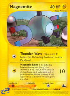 Magnemite 76/144 Common card from Skyridge