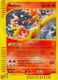 Moltres H20/H32 Rare Holo card from Skyridge