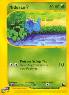 Nidoran ♀ 82/144 Common card from Skyridge