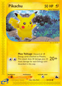 Pikachu 84/144 Common card from Skyridge