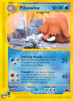 Piloswine 24/144 Rare card from Skyridge