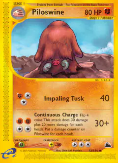 Piloswine 43/144 Uncommon card from Skyridge