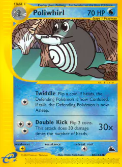 Poliwhirl 88/144 Common card from Skyridge