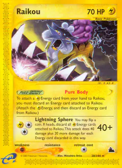 Raikou 28/144 Rare card from Skyridge