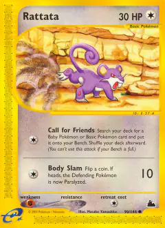 Rattata 90/144 Common card from Skyridge