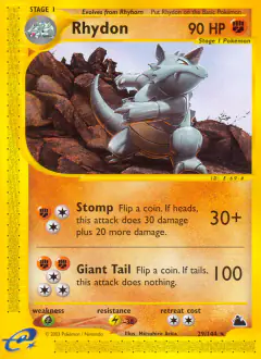 Rhydon 29/144 Rare card from Skyridge