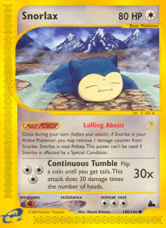 Snorlax 100/144 Common card from Skyridge
