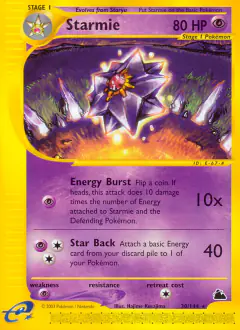 Starmie 30/144 Rare card from Skyridge