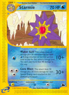 Starmie 44/144 Uncommon card from Skyridge