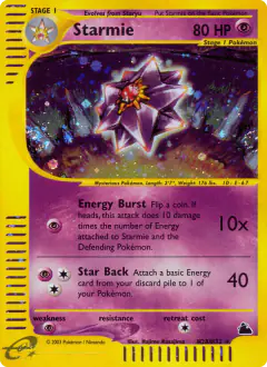 Starmie H28/H32 Rare Holo card from Skyridge