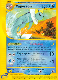 Vaporeon 33/144 Rare card from Skyridge