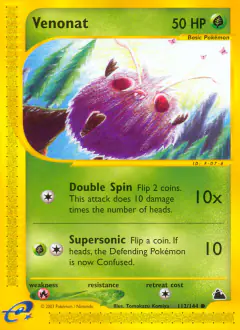 Venonat 112/144 Common card from Skyridge