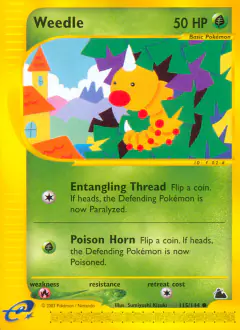 Weedle 115/144 Common card from Skyridge