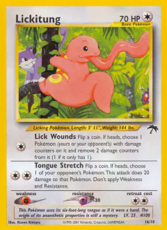 Lickitung 16/18 card from Southern Islands