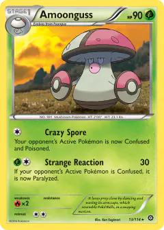 Amoonguss 13/114 Rare card from Steam Siege