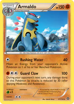 Armaldo 57/114 Rare card from Steam Siege