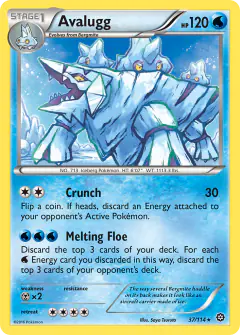 Avalugg 37/114 Rare card from Steam Siege