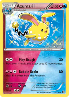Azumarill 77/114 Uncommon card from Steam Siege