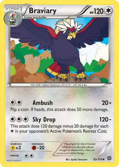 Braviary 93/114 Uncommon card from Steam Siege