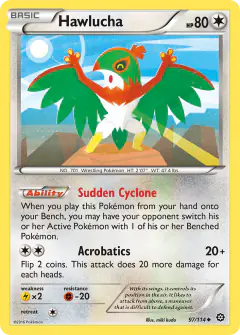 Hawlucha 97/114 Uncommon card from Steam Siege