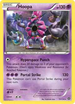Hoopa 51/114 Rare card from Steam Siege
