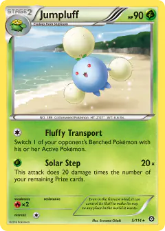 Jumpluff 5/114 Rare card from Steam Siege
