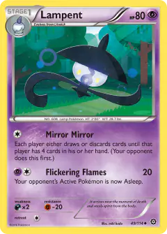 Lampent 49/114 Uncommon card from Steam Siege