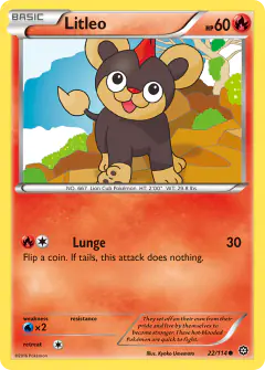 Litleo 22/114 Common card from Steam Siege