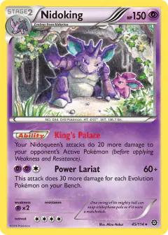 Nidoking 45/114 Rare card from Steam Siege