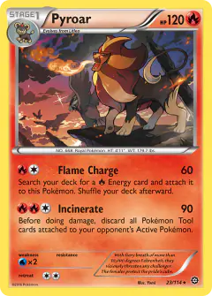 Pyroar 23/114 Rare card from Steam Siege
