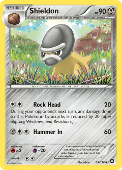 Shieldon 69/114 Uncommon card from Steam Siege