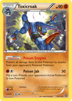 Toxicroak 59/114 Rare card from Steam Siege