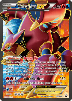 Volcanion-EX 107/114 Rare Ultra card from Steam Siege