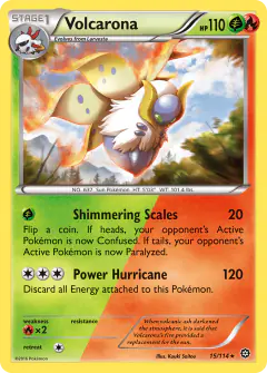 Volcarona 15/114 Rare card from Steam Siege