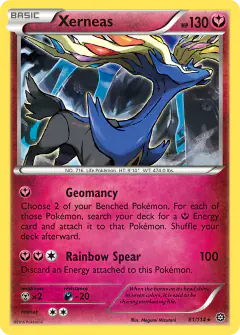 Xerneas 81/114 Rare Holo card from Steam Siege