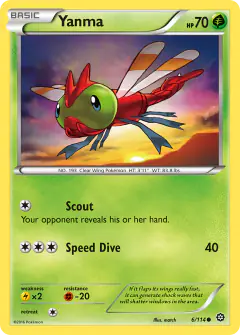 Yanma 6/114 Common card from Steam Siege
