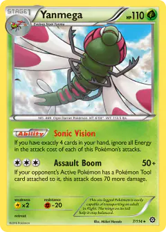 Yanmega 7/114 Rare card from Steam Siege