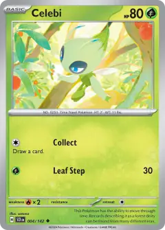 Celebi 004/142 Uncommon card from Stellar Crown