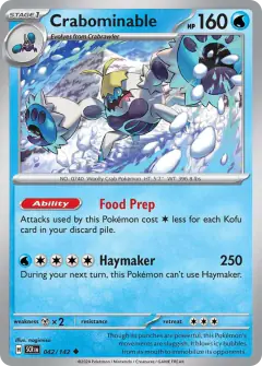 Crabominable 042/142 Uncommon card from Stellar Crown