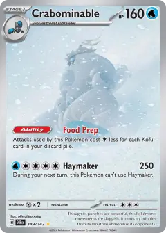 Crabominable 149/142 Illustration Rare card from Stellar Crown