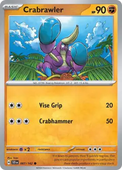 Crabrawler 087/142 Common card from Stellar Crown