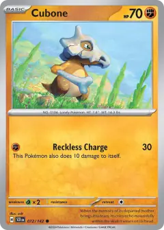 Cubone 072/142 Common card from Stellar Crown