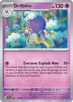 Drifblim 061/142 Uncommon card from Stellar Crown
