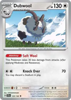 Dubwool 125/142 Uncommon card from Stellar Crown