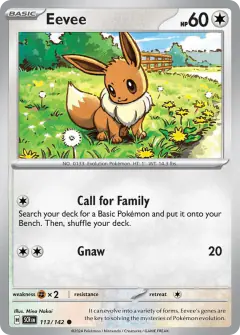 Eevee 113/142 Common card from Stellar Crown